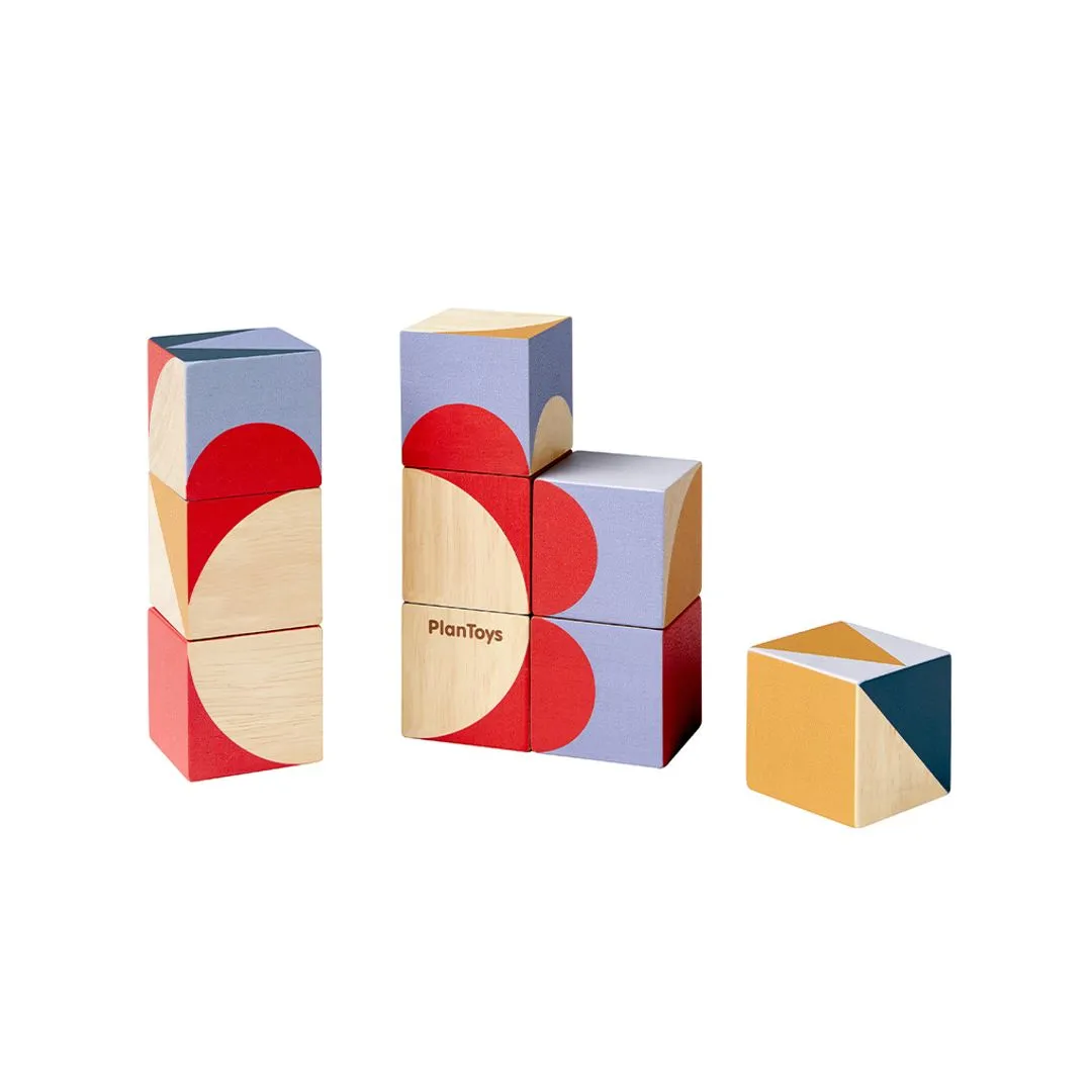 PlanToys Geo Pattern Cubes cubes motifs géométriques 3 ans