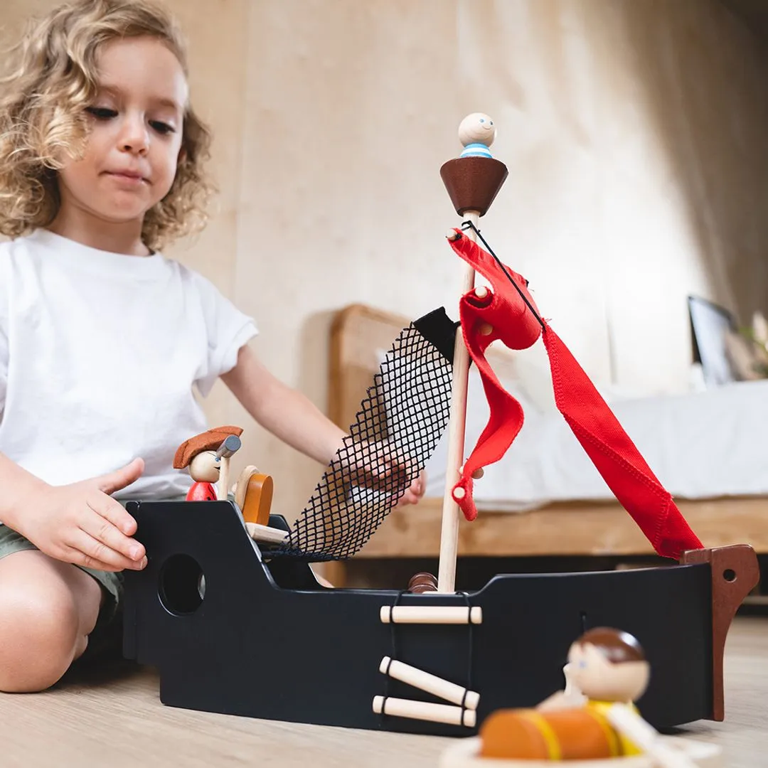PlanToys Pirate Ship bateau pirate en bois dès 3 ans