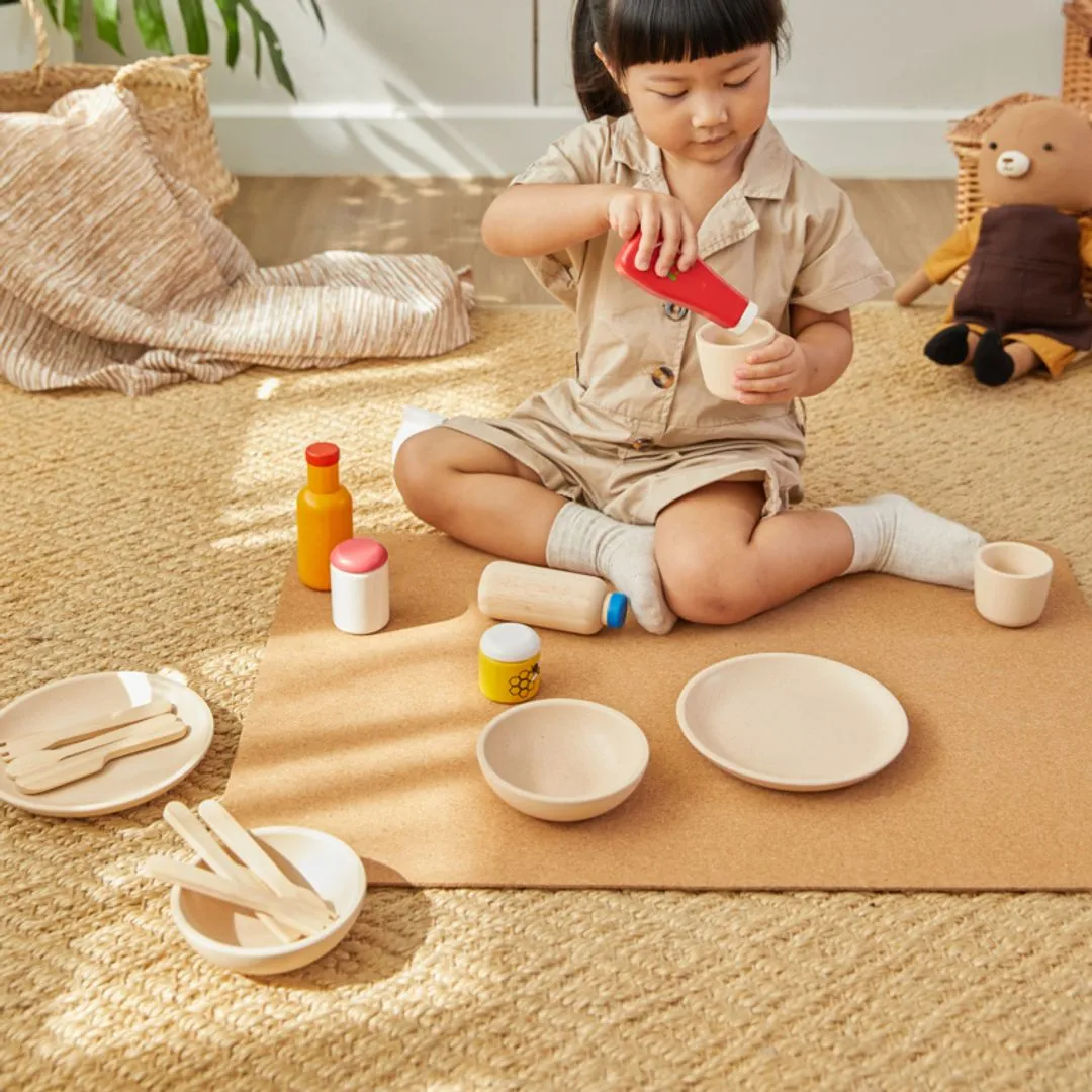 PlanToys Tableware Set dinette bois 12 pièces