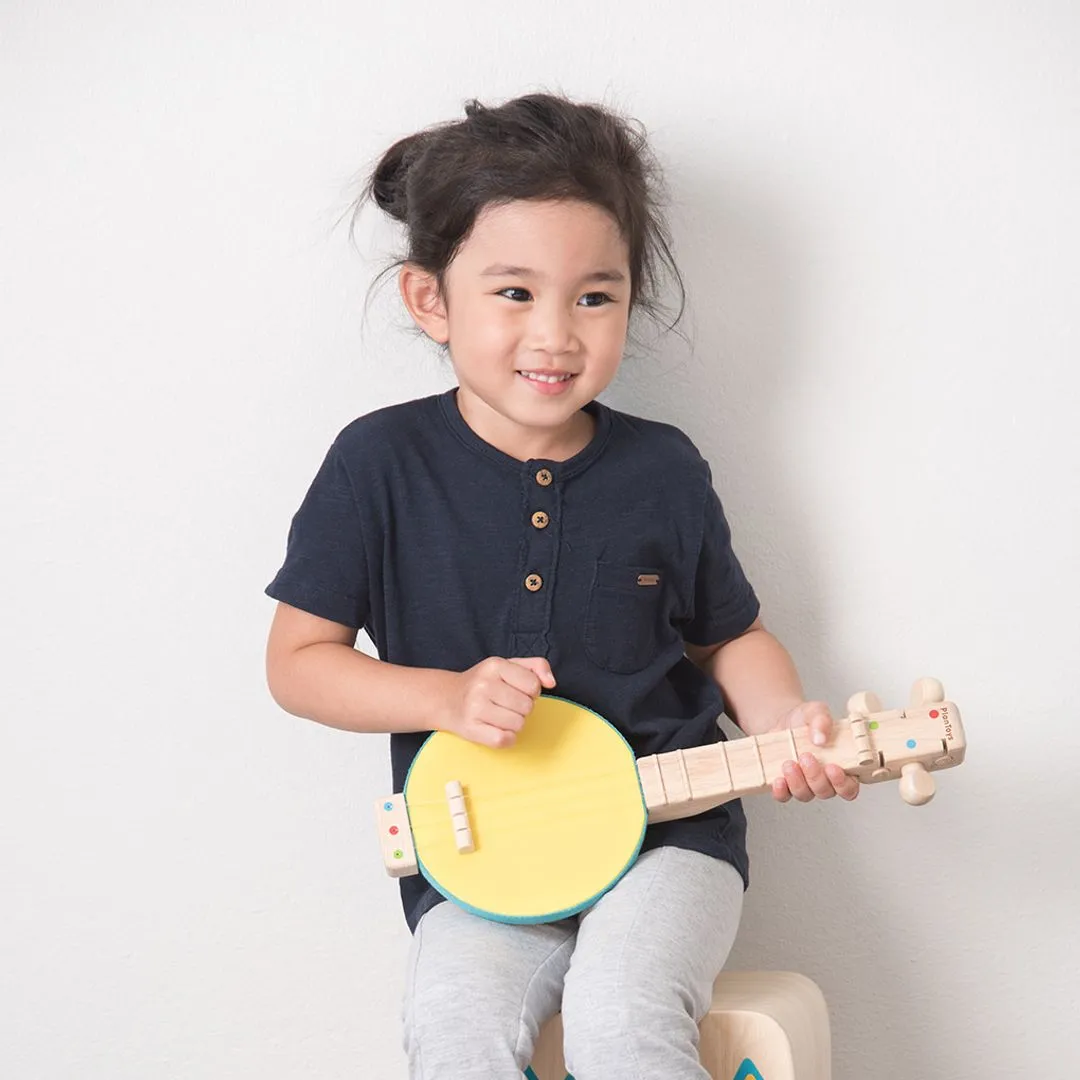 PlanToys Banjolele instrument musique bois 3 cordes