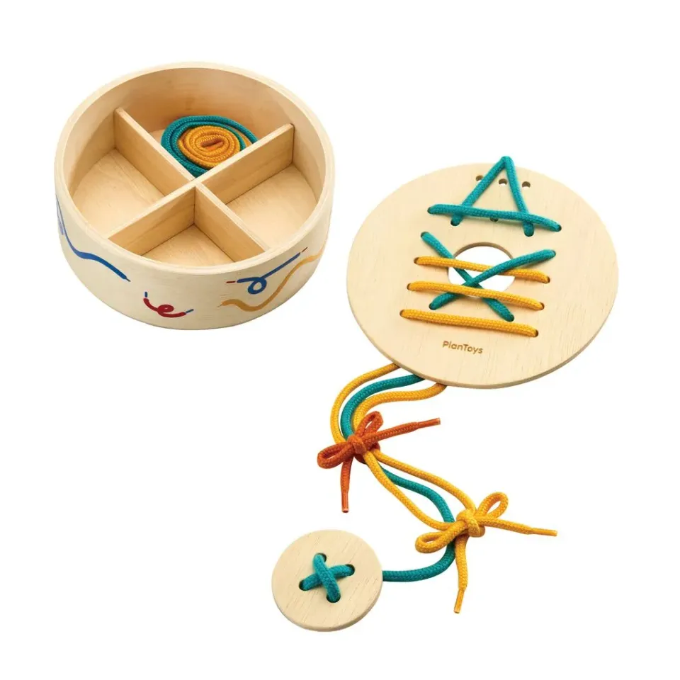 PlanToys Jeu de Laçage Bois dès 3 ans
