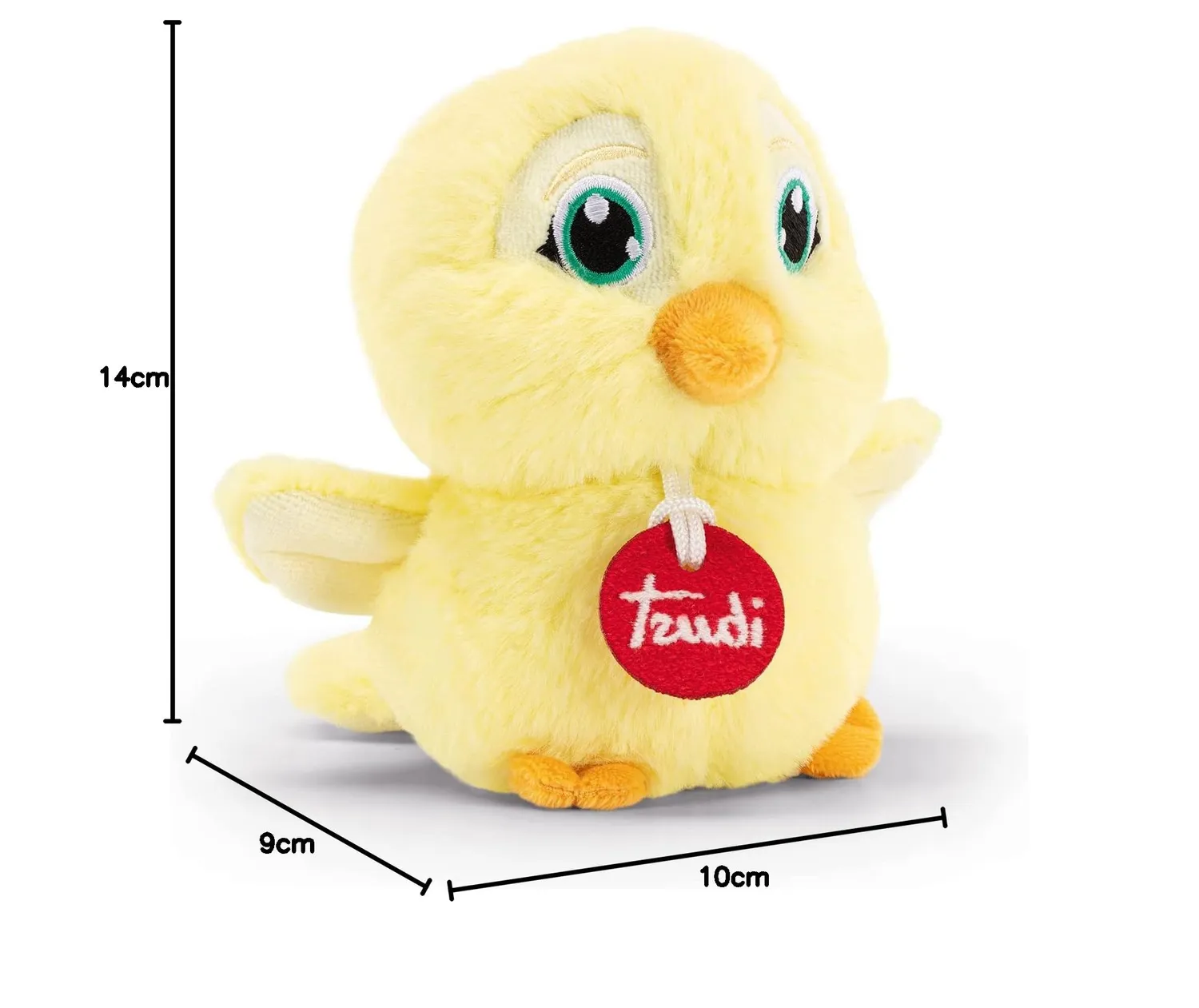 Trudi Friend 29157 peluche oiseau jaune XS 14 cm