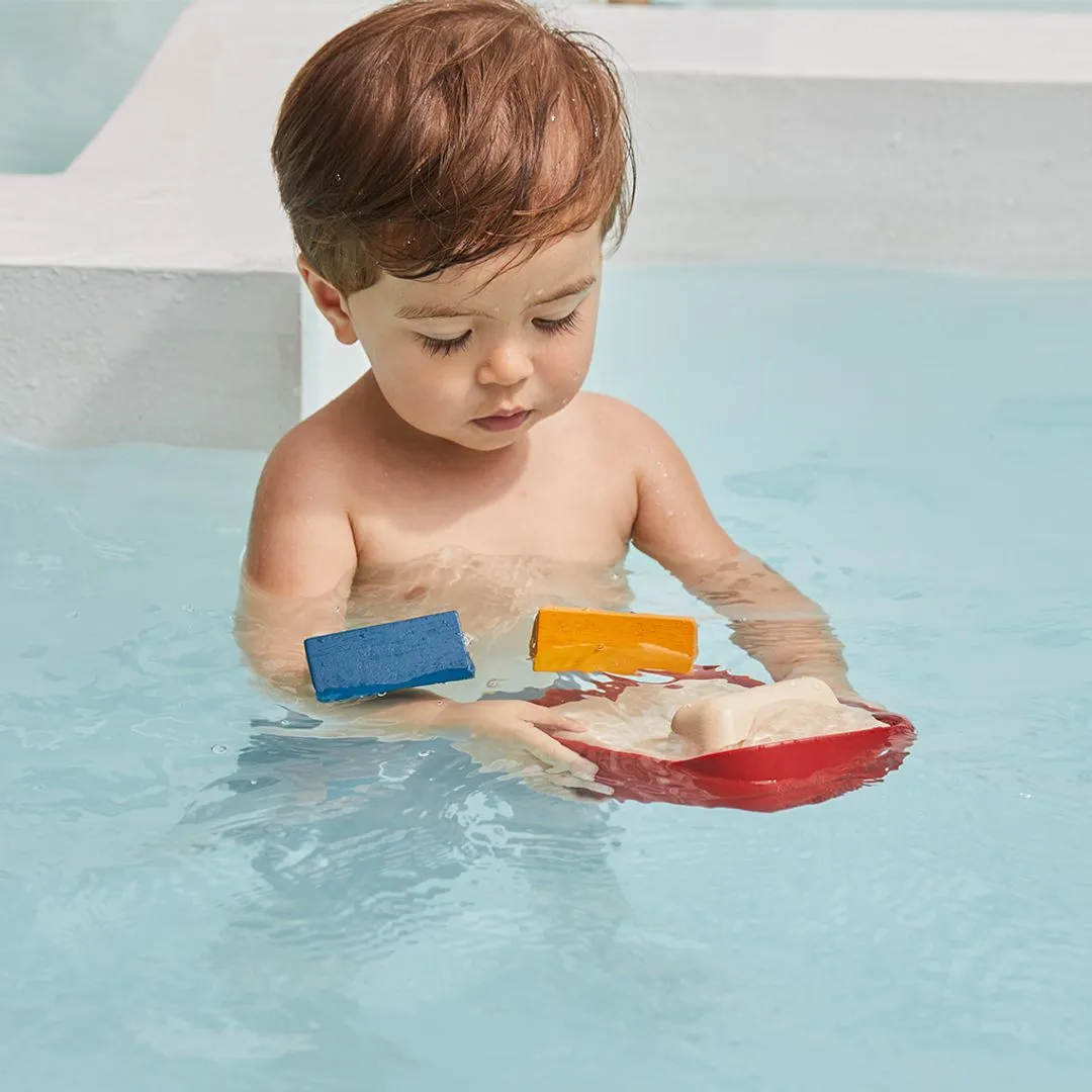 PlanToys Cargo Ship bateau cargo bain caoutchouc