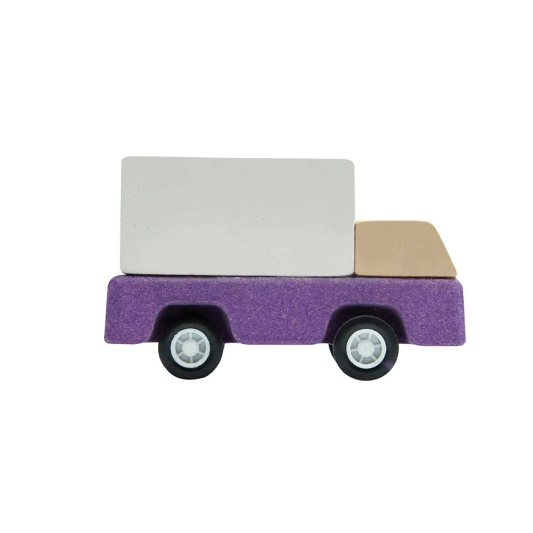 PlanToys Purple Delivery Truck camion bois violet