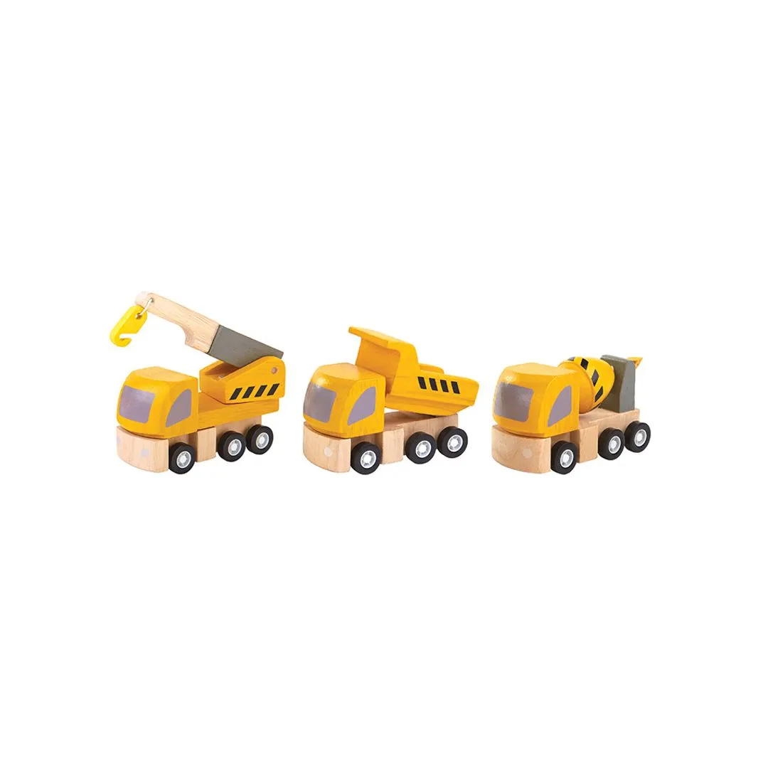 PlanToys Highway Maintenance véhicules chantier bois
