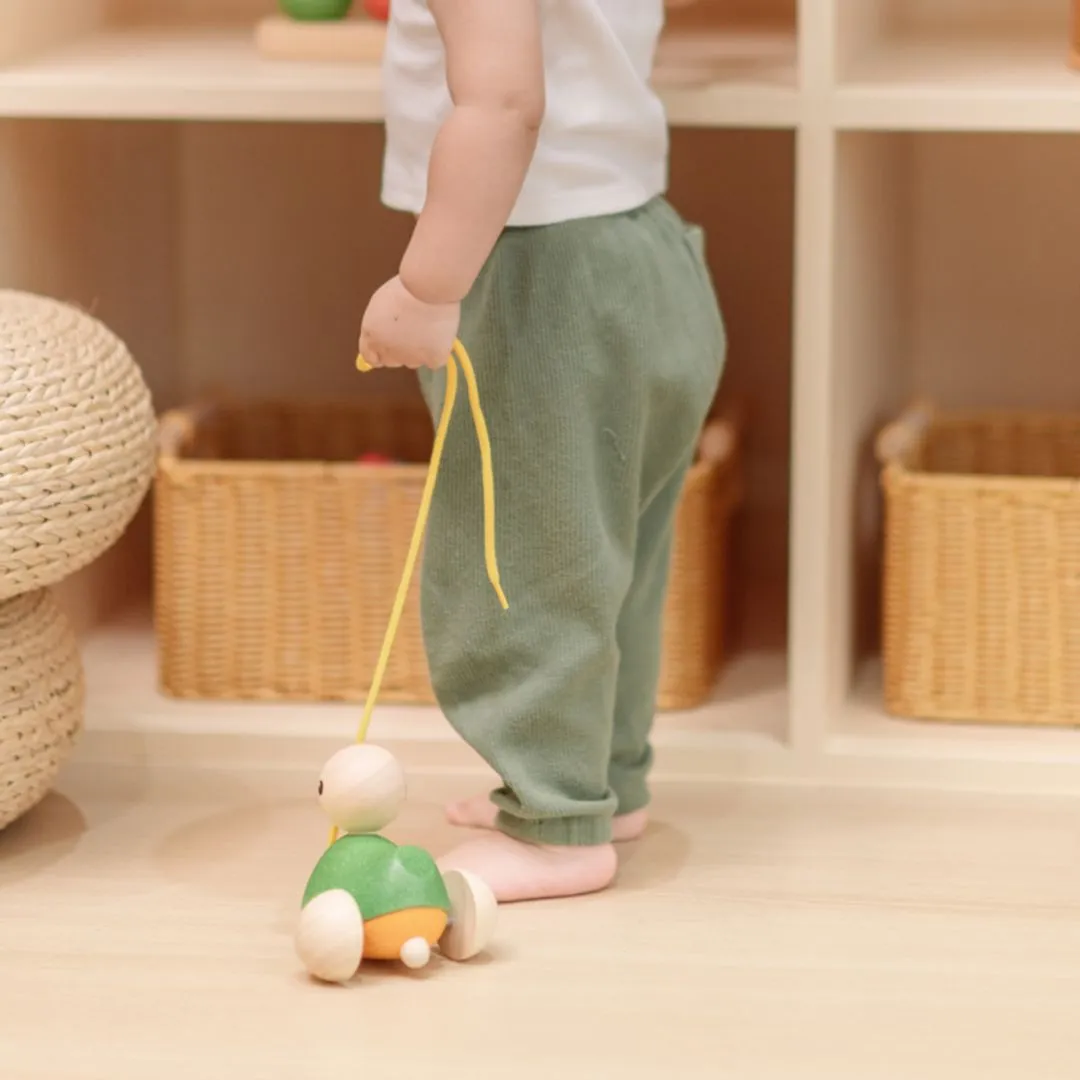 PlanToys Pull-Along Duck jouet à tirer canard en bois 12 mois