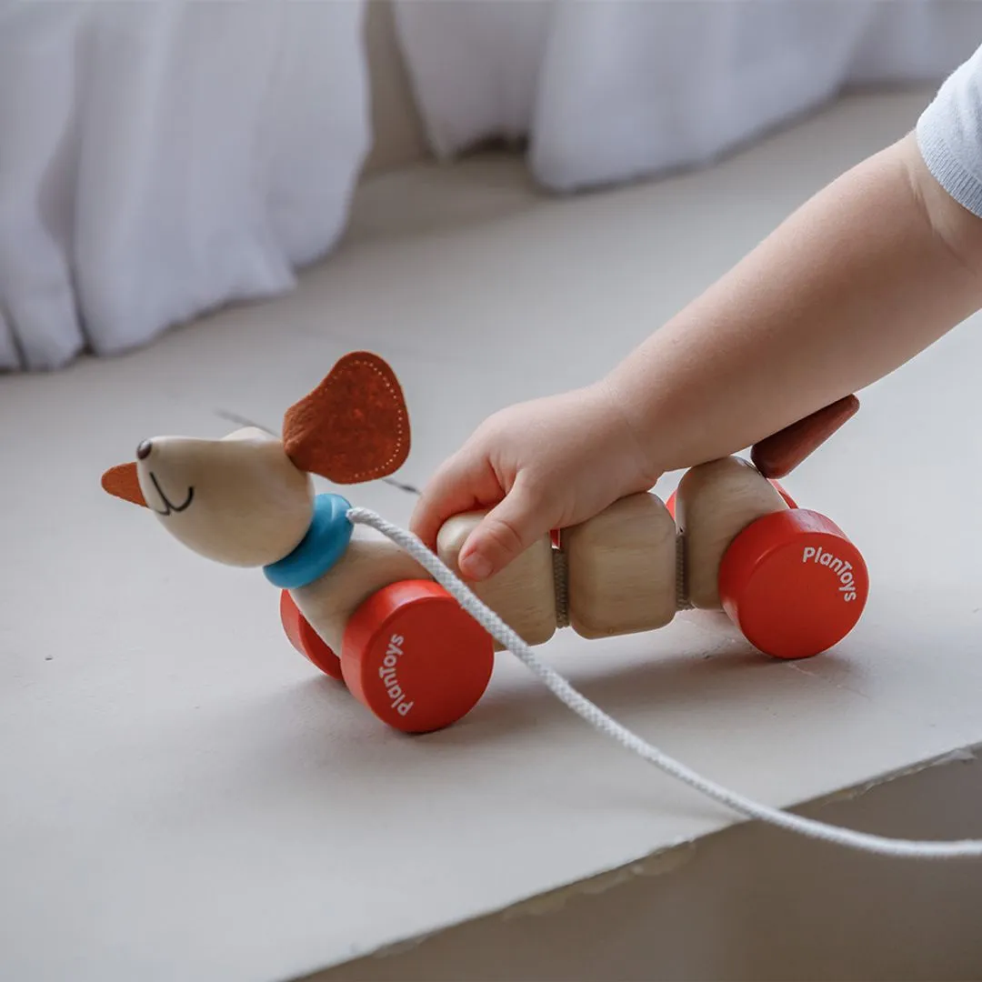 PlanToys Happy Puppy jouet à tirer chien premiers pas