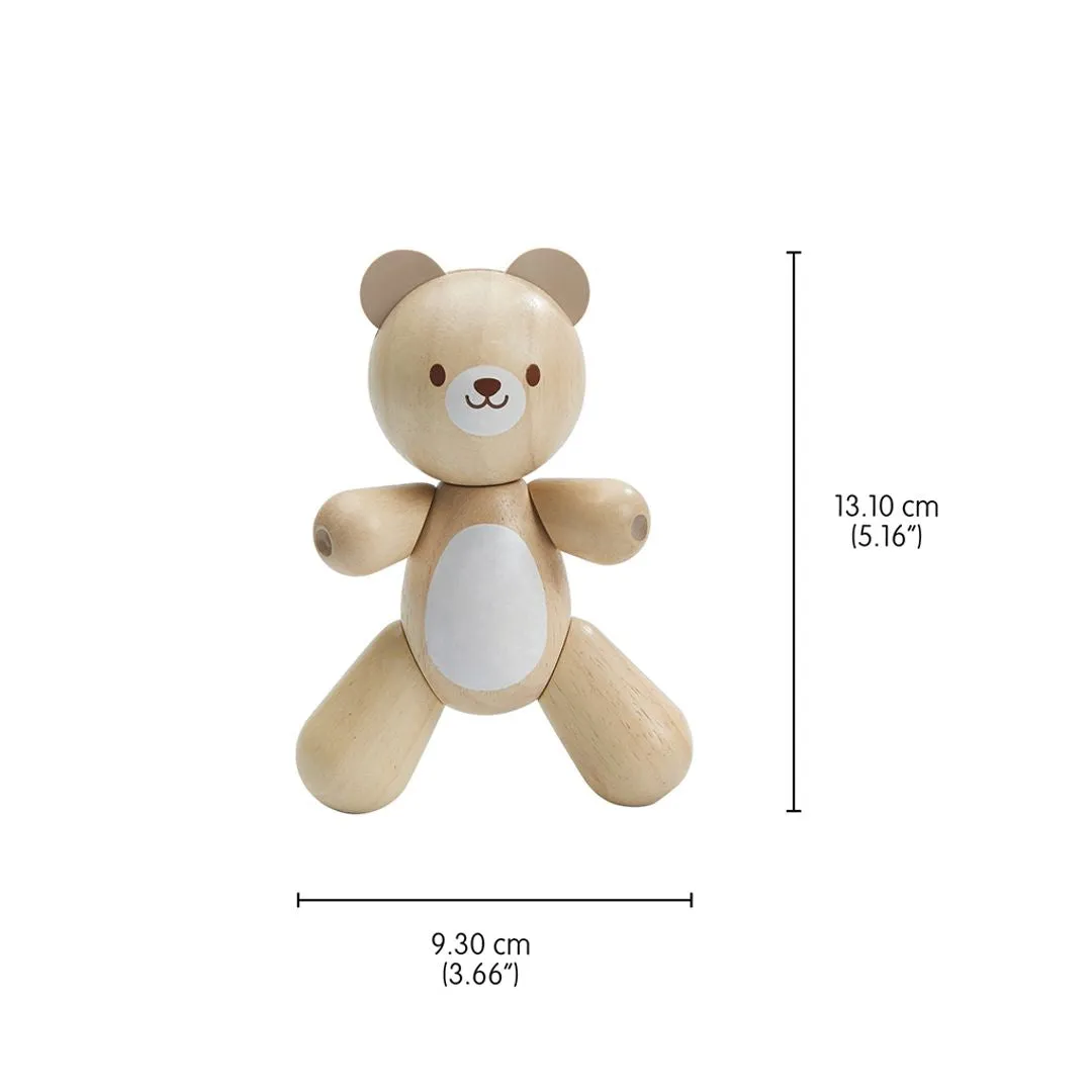 PlanToys Bear & Little Bear figurines ours bois dès 12 mois