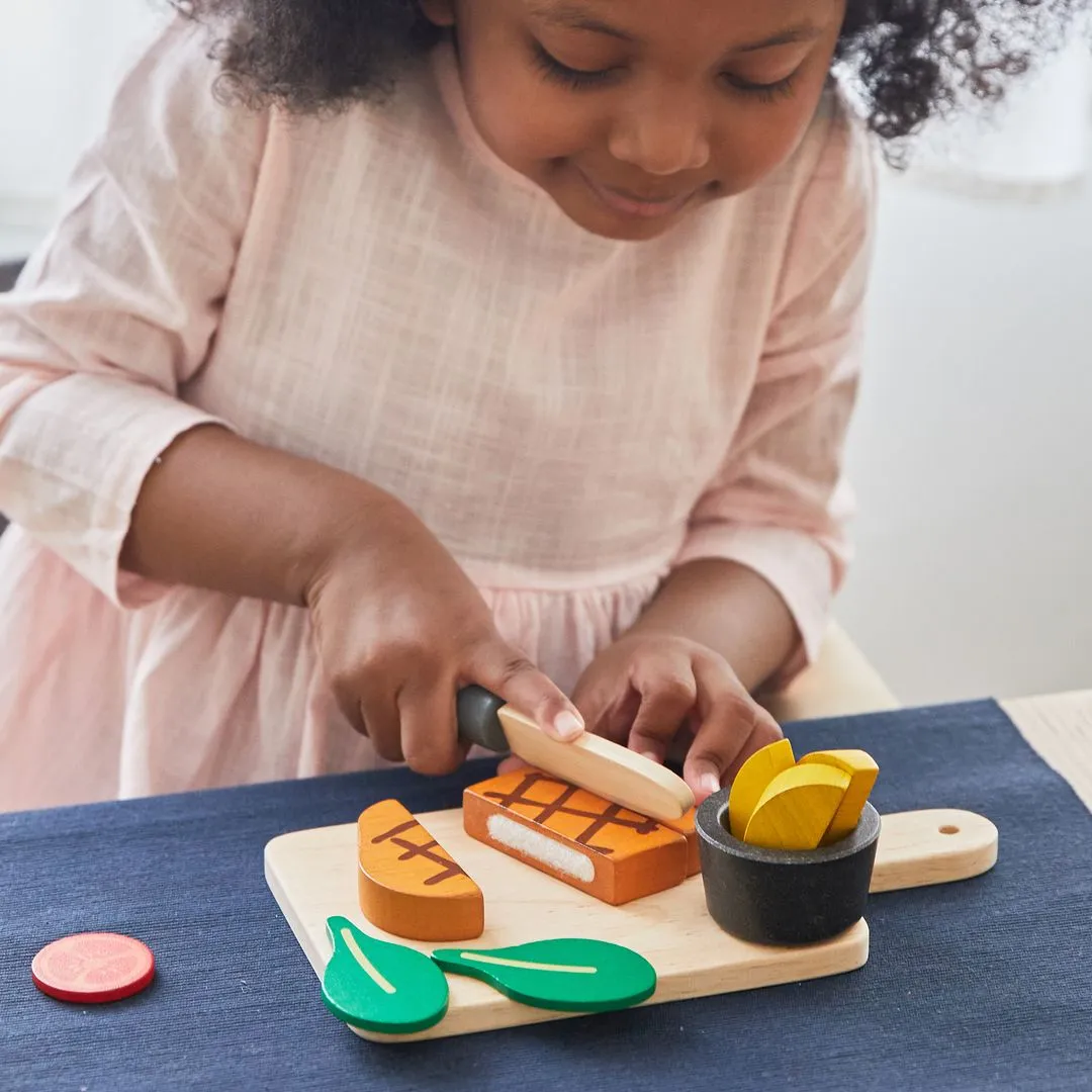 PlanToys Steak Set dinette steak 9 pièces