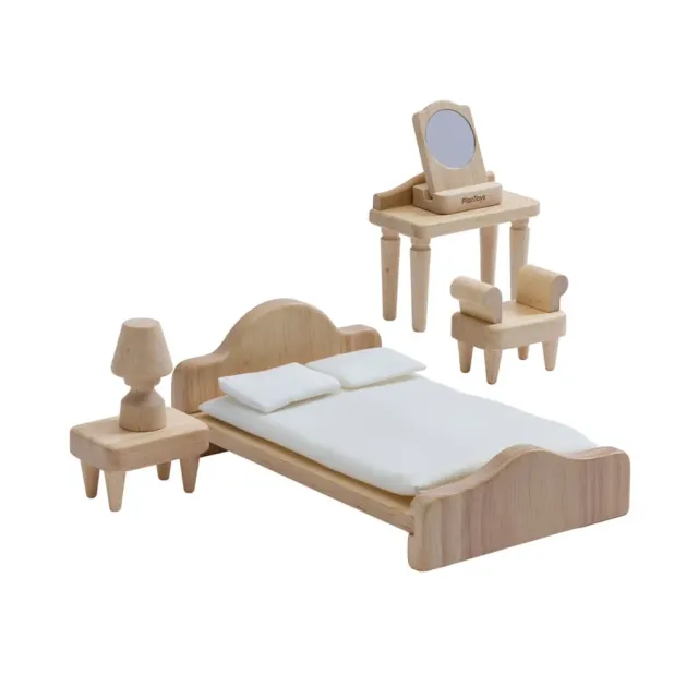 PlanToys Victorian Bedroom Set chambre poupée 9 pièces bois