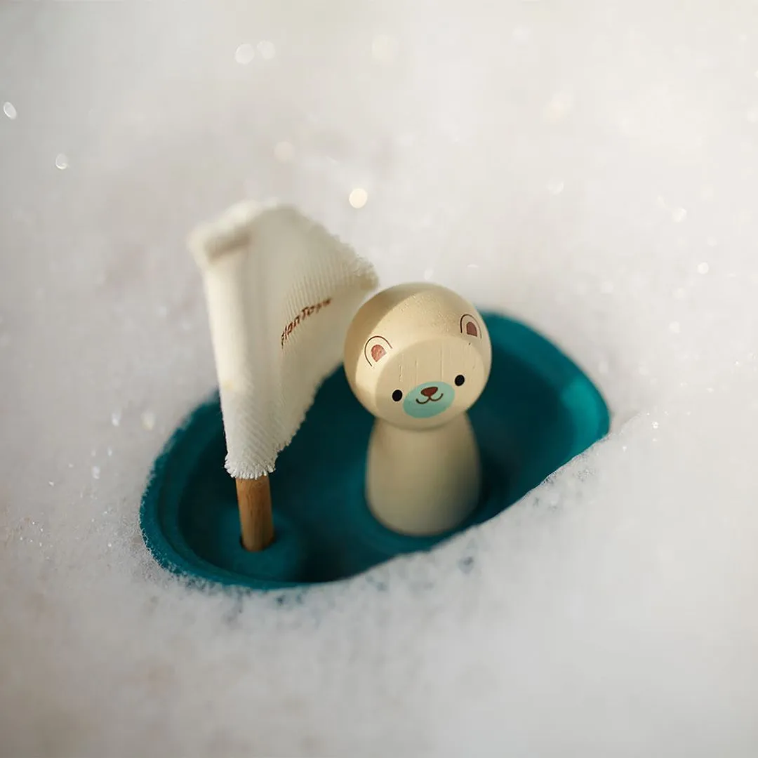 PlanToys Bateau Ours Polaire jouet de bain dès 12 mois