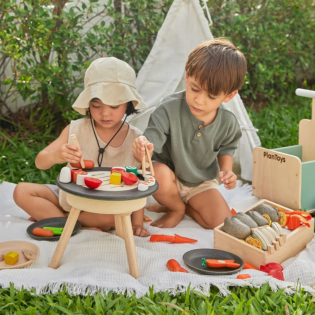 PlanToys BBQ Playset dinette barbecue bois dès 3 ans