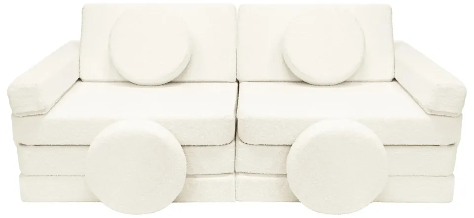 Velinda Canapé Bouclé Voiture avec Volant canapé mousse crème 15 blocs