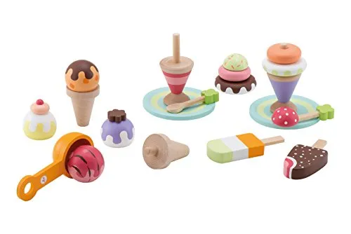 Trudi Sevi 82962 set glace dinette bois 21 pièces
