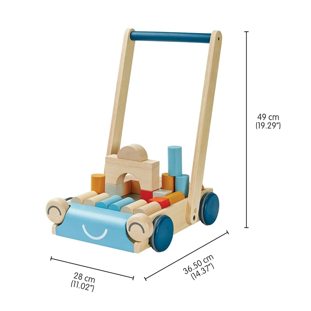 PlanToys Baby Walker Orchard pousseur bois 24 blocs