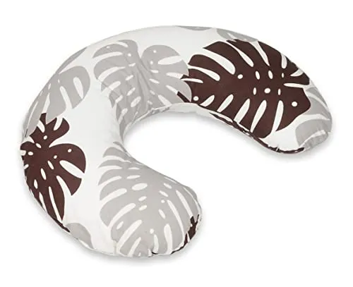 Velinda Feuilles Grises et Marrons petit coussin allaitement portable