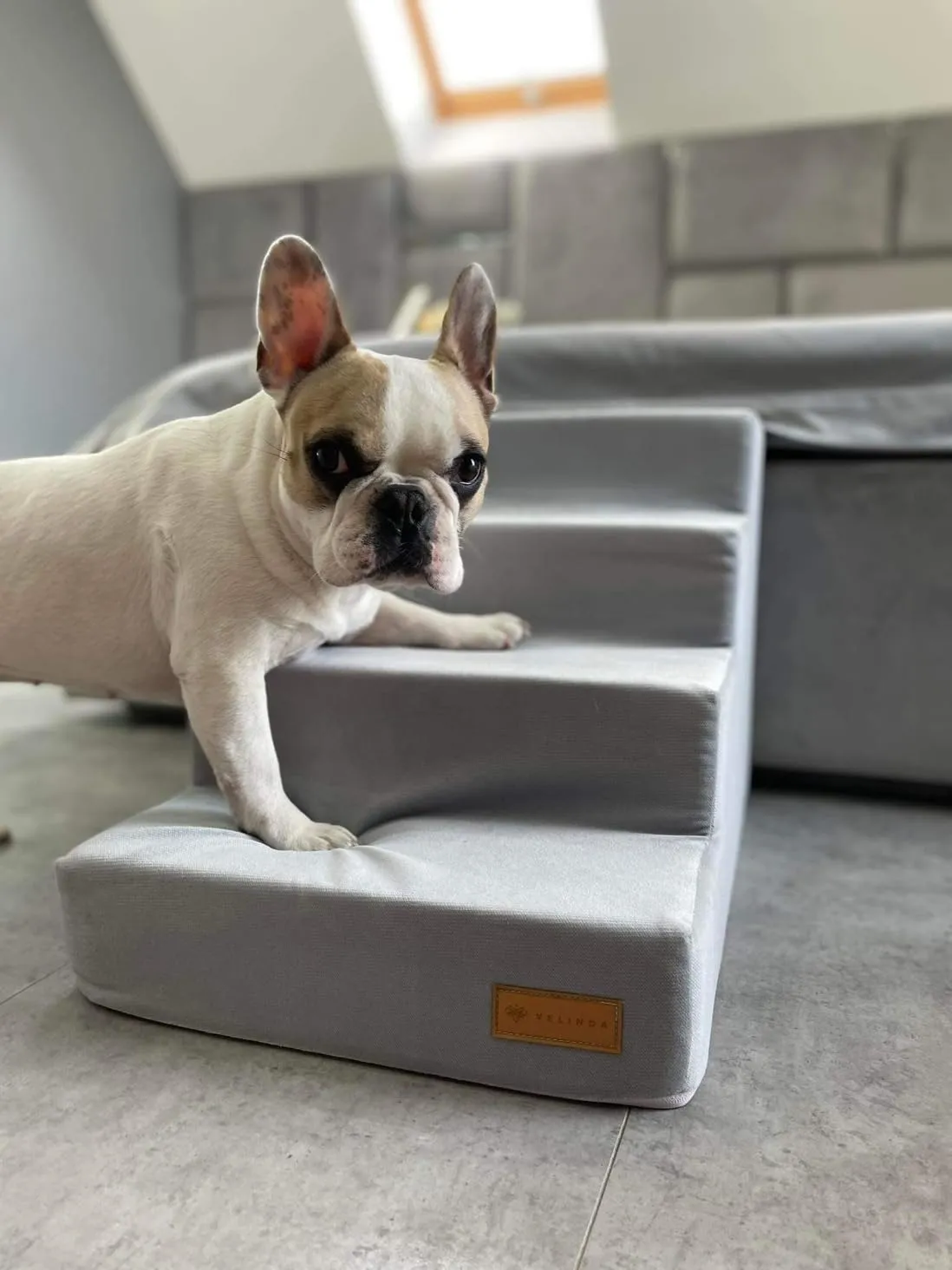 Velinda escalier mousse chien chat 4 marches rose