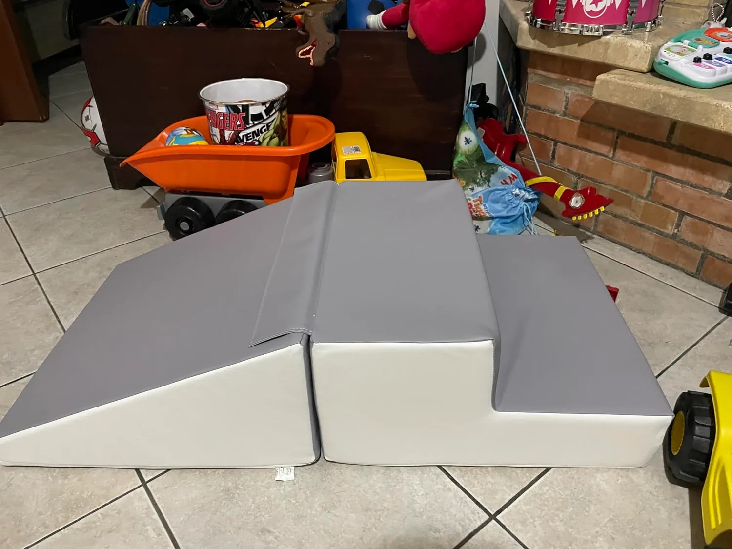 Velinda blocs mousse soft play blanc gris lot de 2 motricité