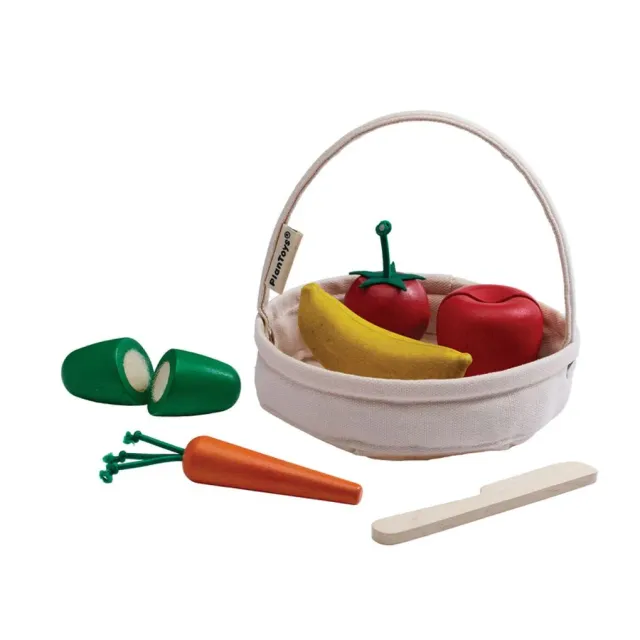 PlanToys Farmers Market Mix Basket dinette 7 pièces