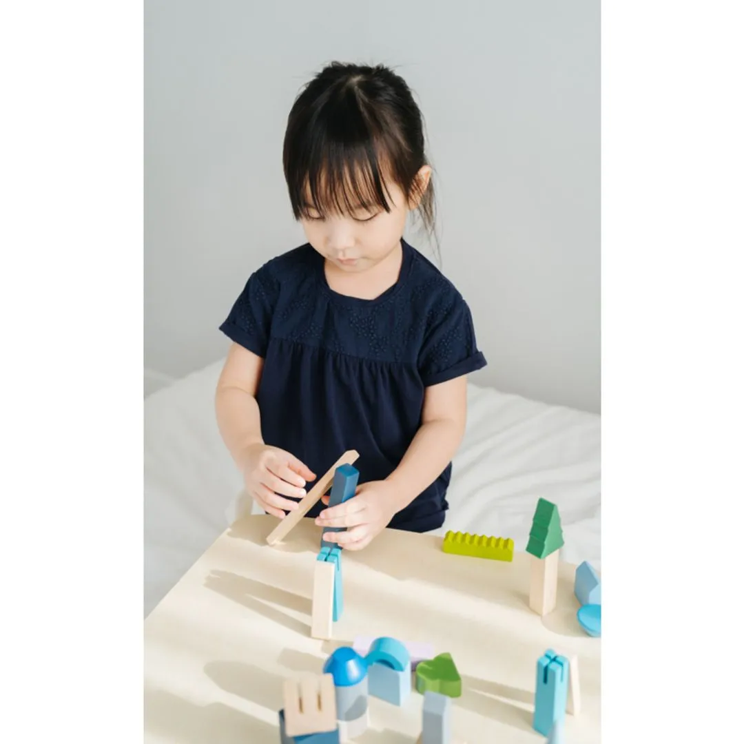 PlanToys Urban City Blocks 45 cubes construction ville