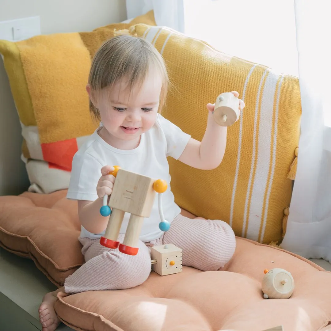PlanToys Build-A-Robot émotions bois 4 têtes dès 3 ans