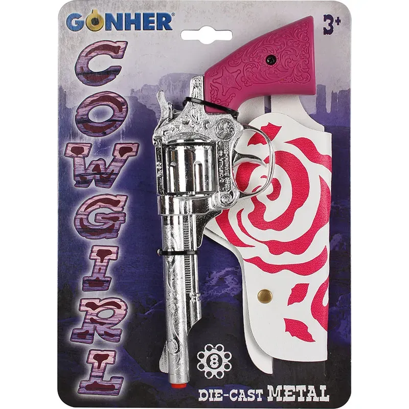 Gonher Cowgirl revolver amorce 8 coups métal