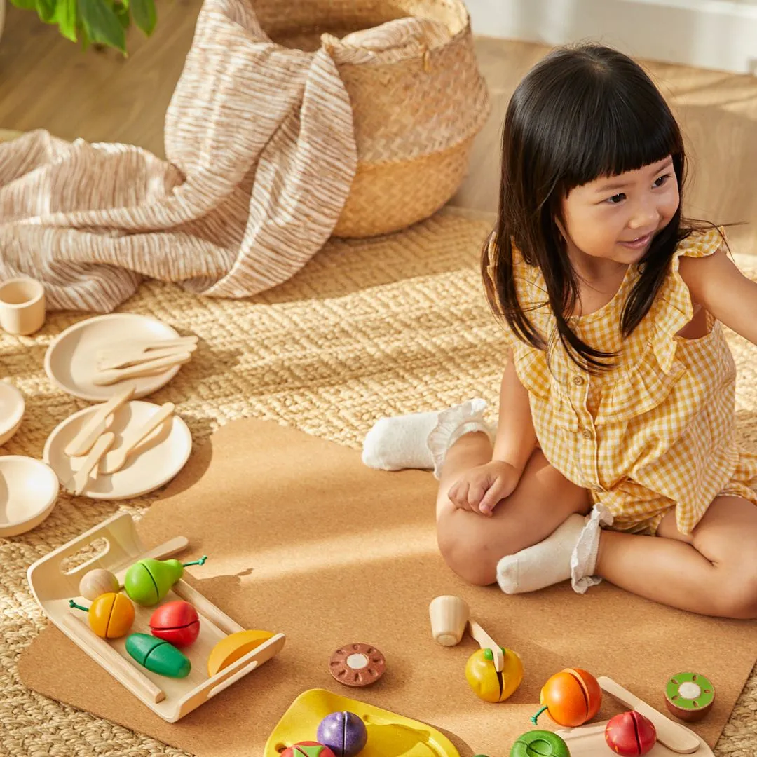 PlanToys Assorted Fruit Vegetable dinette à découper 18 mois