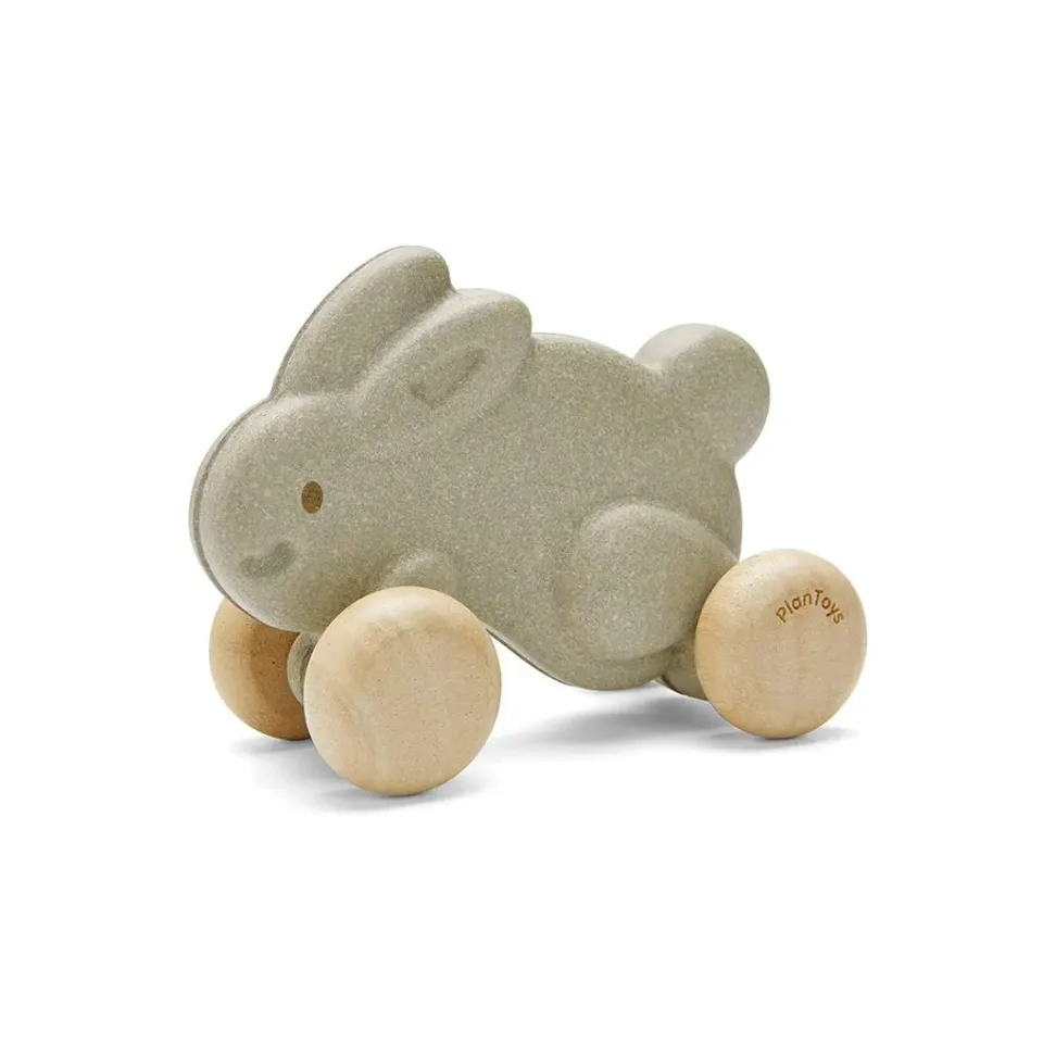 PlanToys Push Along Bunny Grey lapin à pousser