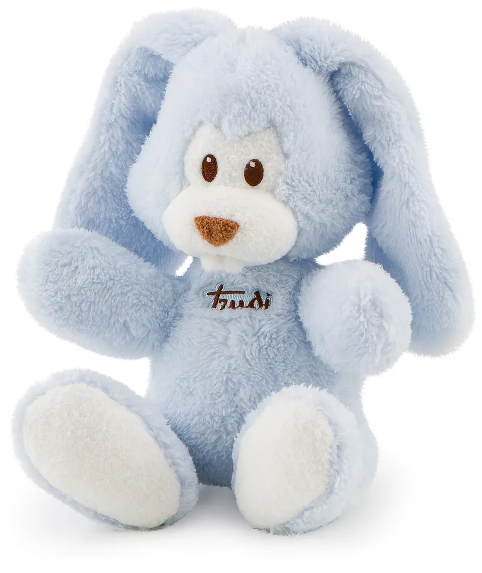 Trudi Cremino 18131 doudou lapin bleu turquoise carillon 26 cm