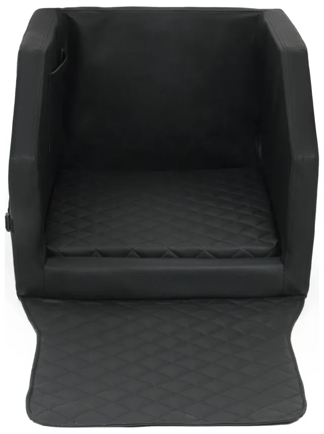 Velinda lit coffre transporteur chien voiture 55x70 noir imperméable