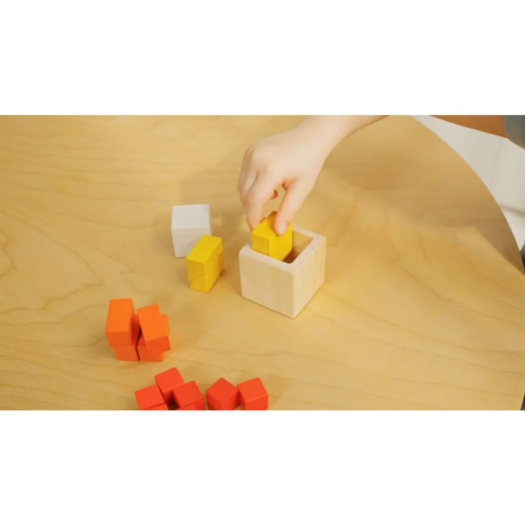 PlanToys Fraction Cubes jeu fractions bois dès 3 ans