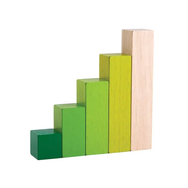 PlanToys Ordering Blocks cubes éducatifs bois x5 dès 18 mois