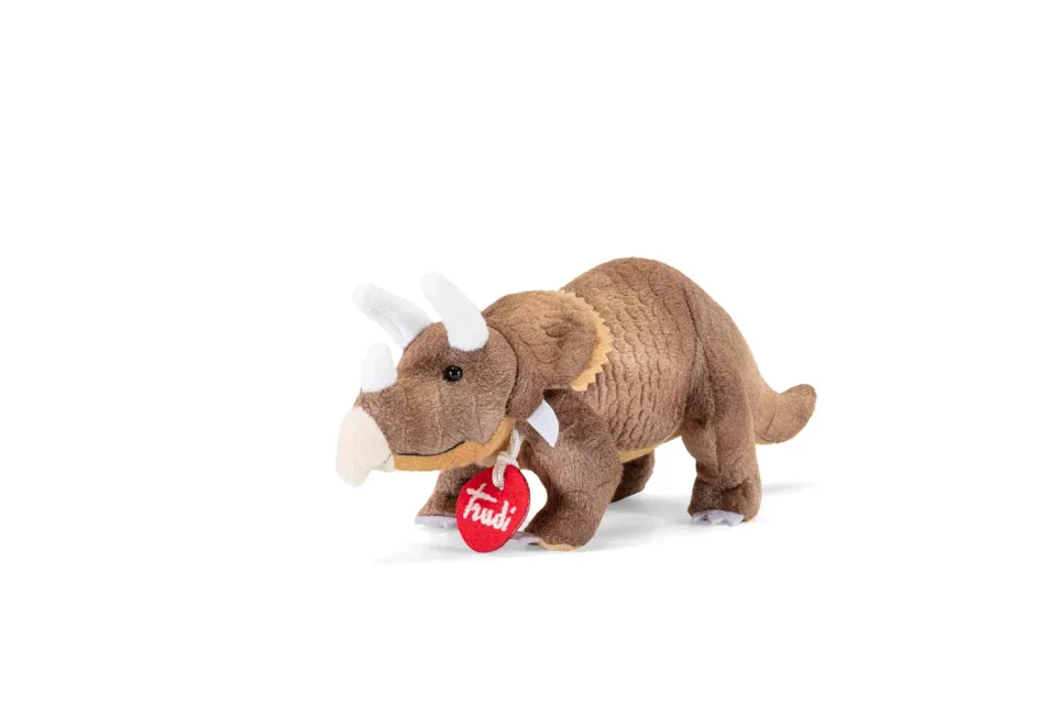 Trudi Triceratops 51183 peluche dinosaure XS 22 cm vert
