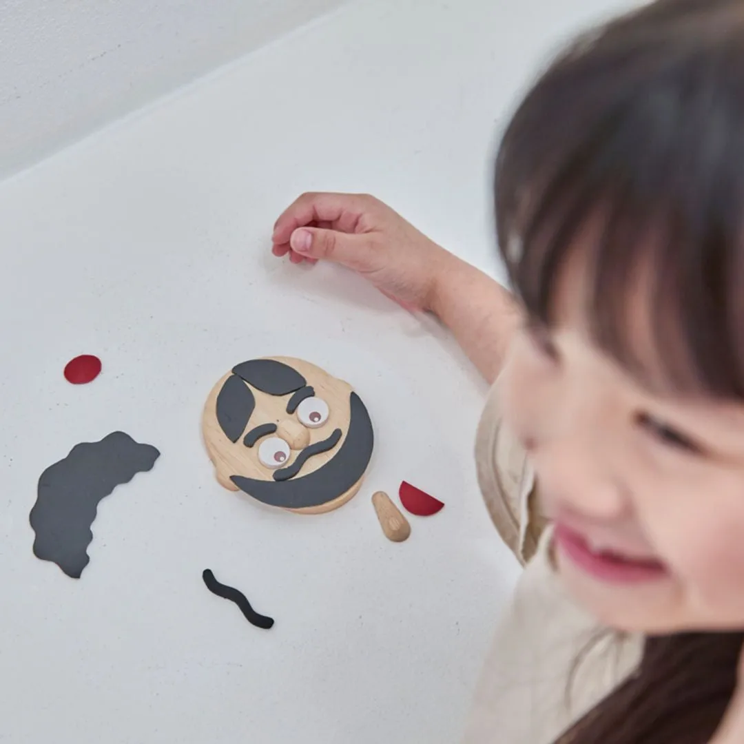PlanToys Mini Build A Face jeu émotions bois