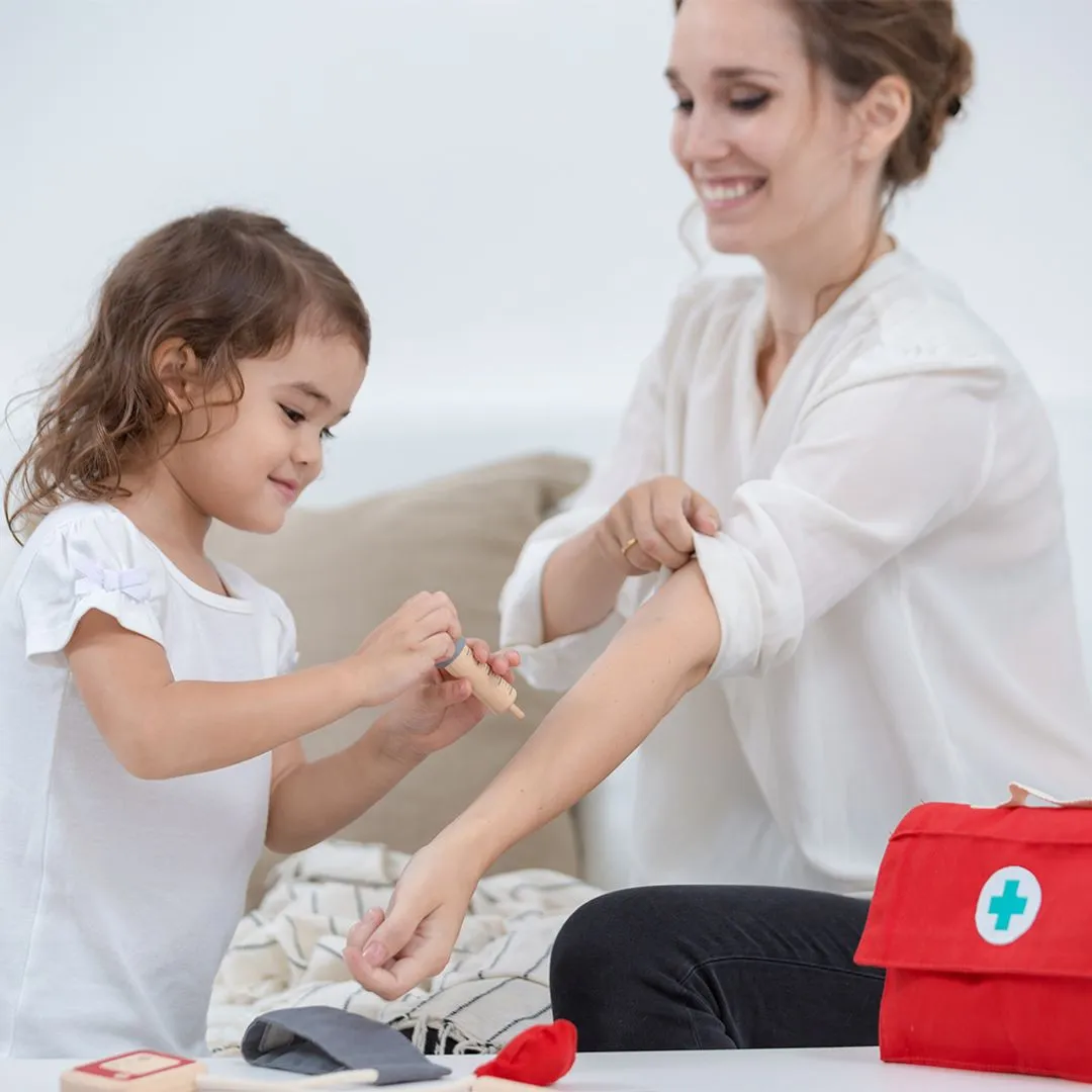 PlanToys Mallette docteur bois 5 accessoires dès 3 ans