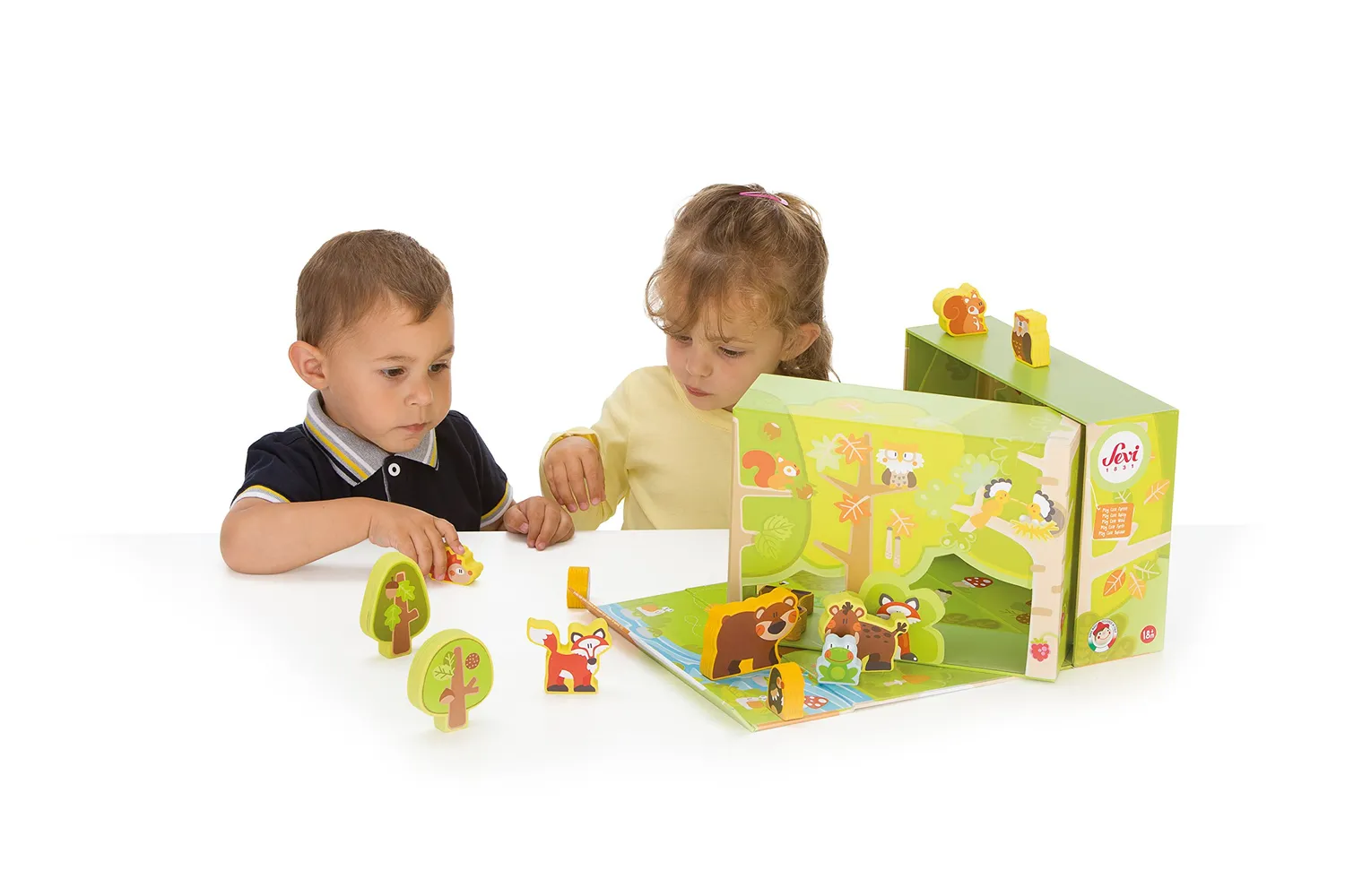 Trudi Sevi 82854 Play Case Forêt Bois 15 Figurines
