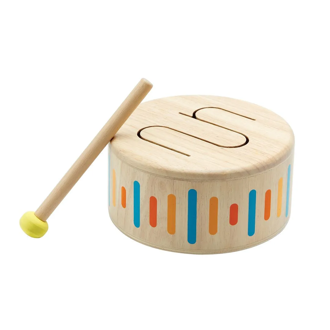 PlanToys Solid Drum II tambour bébé bois 18 mois