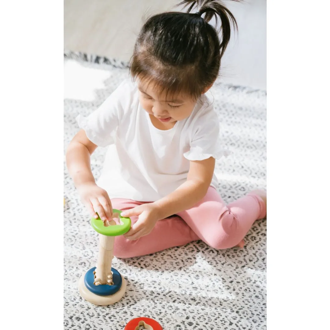 PlanToys Twist & Sort puzzle bois 4 pièces à visser