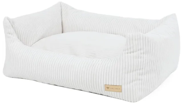 Velinda Lit Chien Velours Côtelé Crème Oreiller