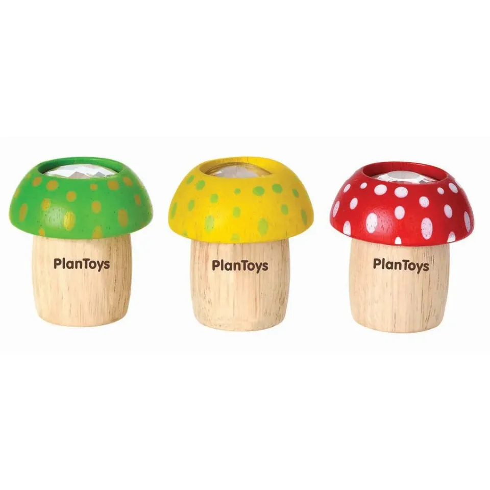 PlanToys Mushroom Kaleidoscope kaléidoscope bois vert