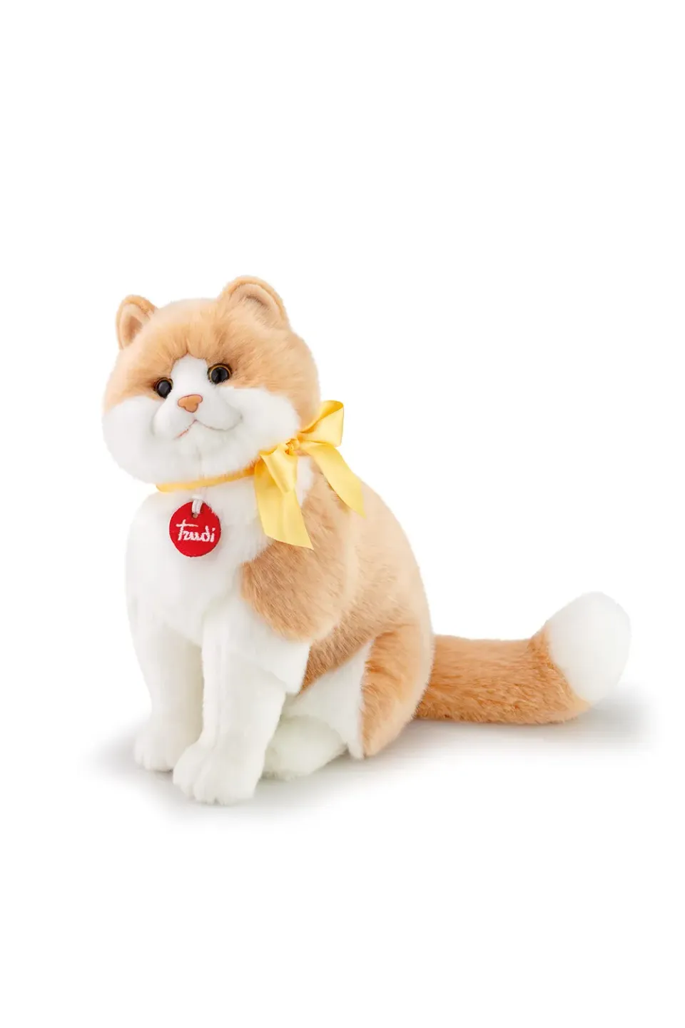 Trudi Chat Charlie TUDO9000 peluche chat M blanc orange