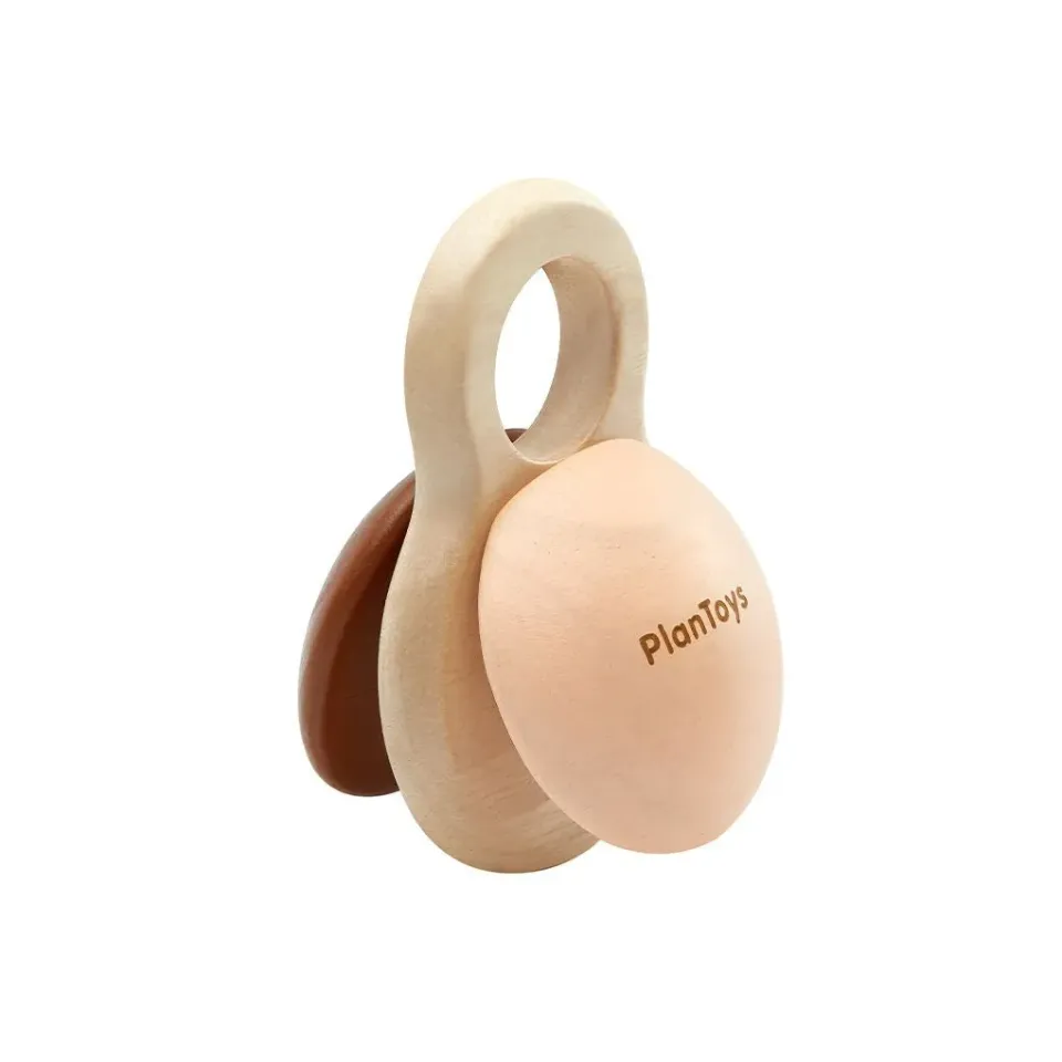 PlanToys Shake N Clap hochet bébé bois anneau