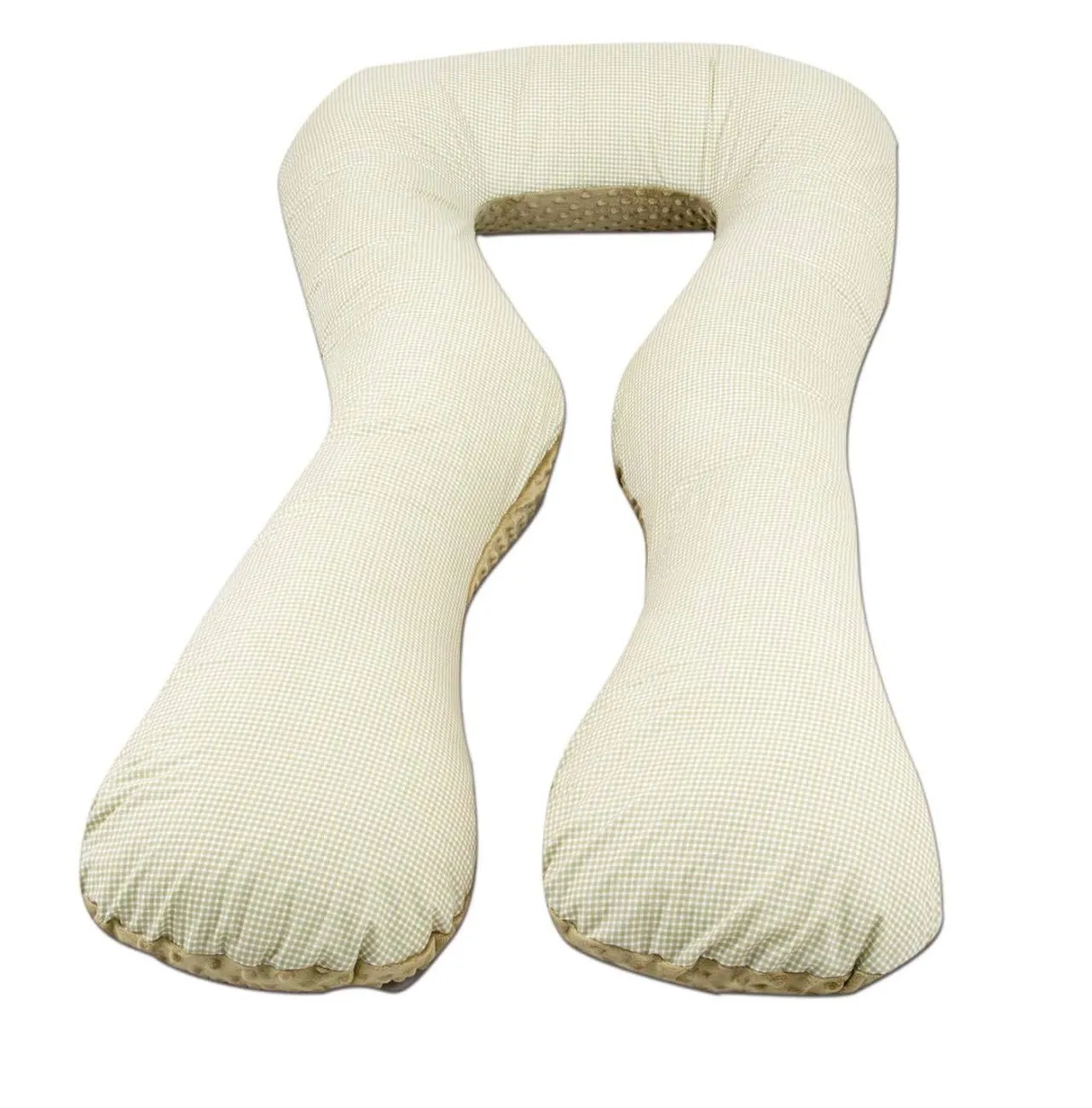 Velinda coussin de maternité forme U beige à carreaux