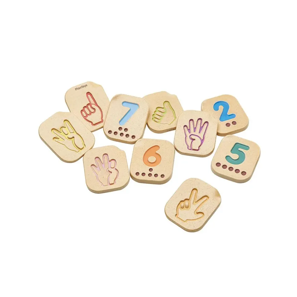 PlanToys Hand Sign Numbers chiffres langue des signes dès 2 ans