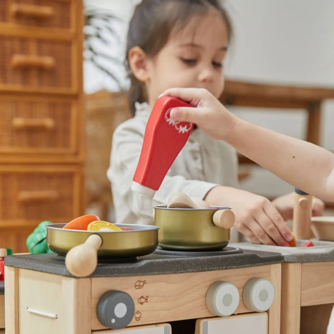 PlanToys Food Beverage set dînette bois 2 ans+