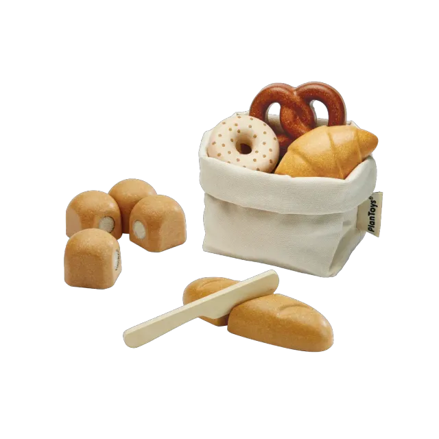 PlanToys Bread Set pain jouet dinette bois 2 ans
