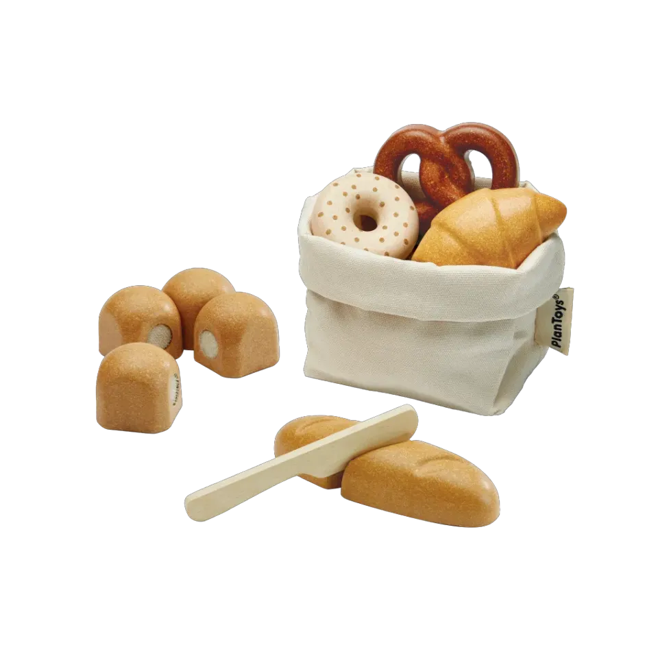 PlanToys Bread Set pain jouet dinette bois 2 ans