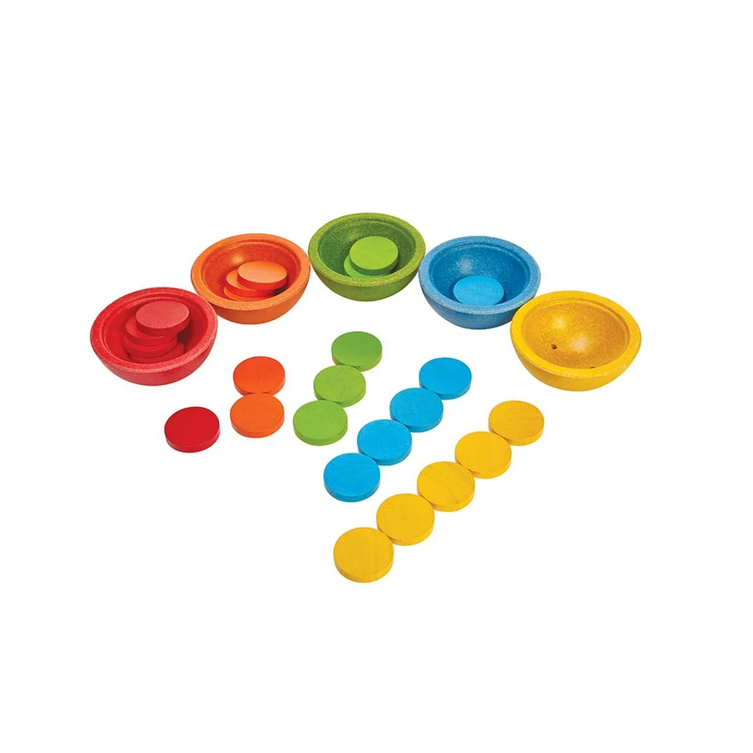 PlanToys Sort & Count Cups gobelets tri 18 mois