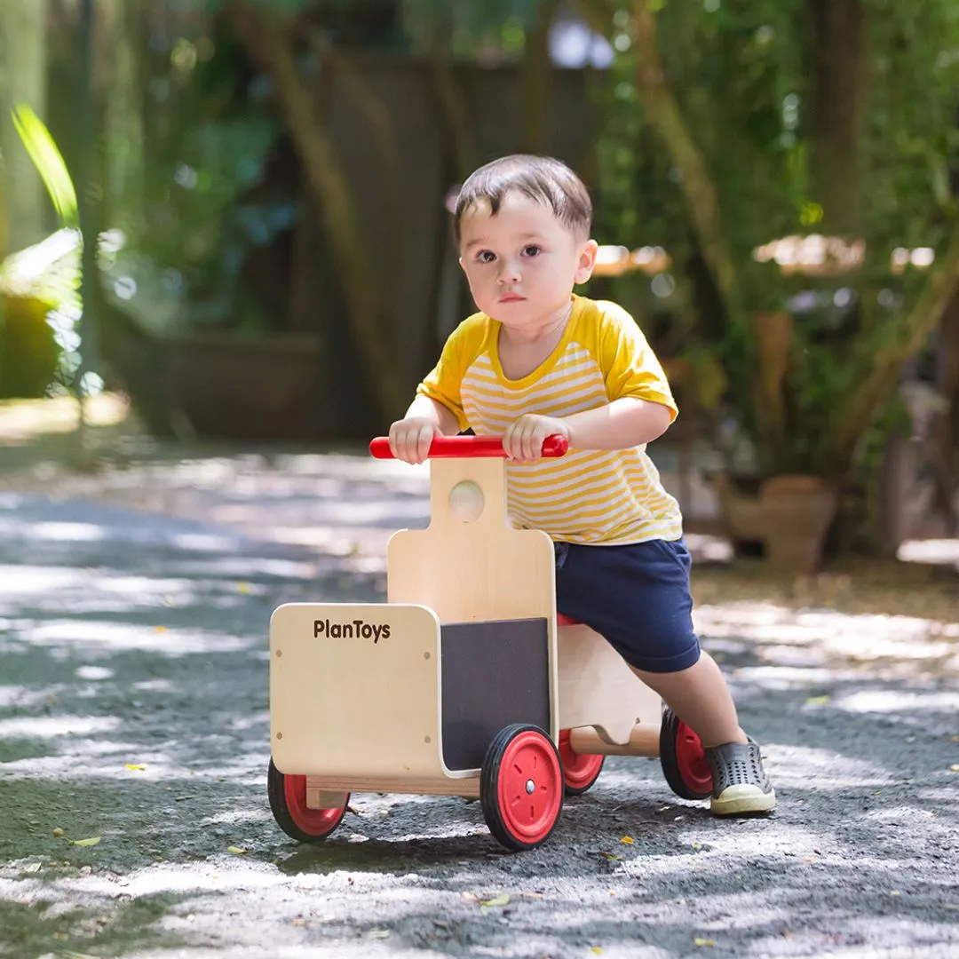 PlanToys Delivery Bike porteur vélo bois dès 18 mois