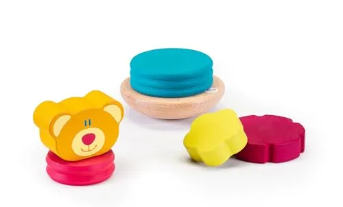 Sevi 83124 ours tactile jeu bois magnétique 6 pcs